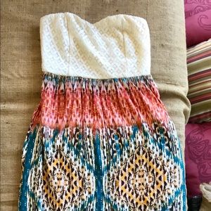 Long strapless dress